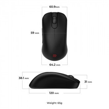 ZOWIE S2-DW souris Gaming Droitier RF sans fil 3200 DPI