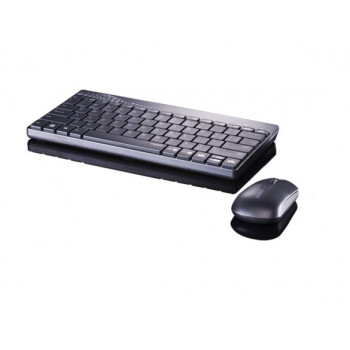 Rapoo 8000 clavier Souris incluse RF sans fil QWERTY Portuguais Noir, Gris