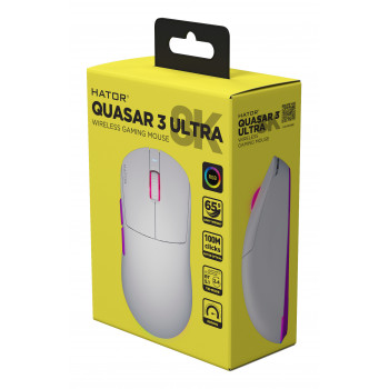 HATOR Quasar 3 Ultra 8K Wireless souris Gaming Ambidextre RF Wireless + Bluetooth + USB Type-A Optique 30000 DPI