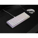 Corsair GAMER MÉCANIQUE (CHERRY MX RED) K65 MINI 60% RGB (BLANC) clavier Gaming AZERTY Français