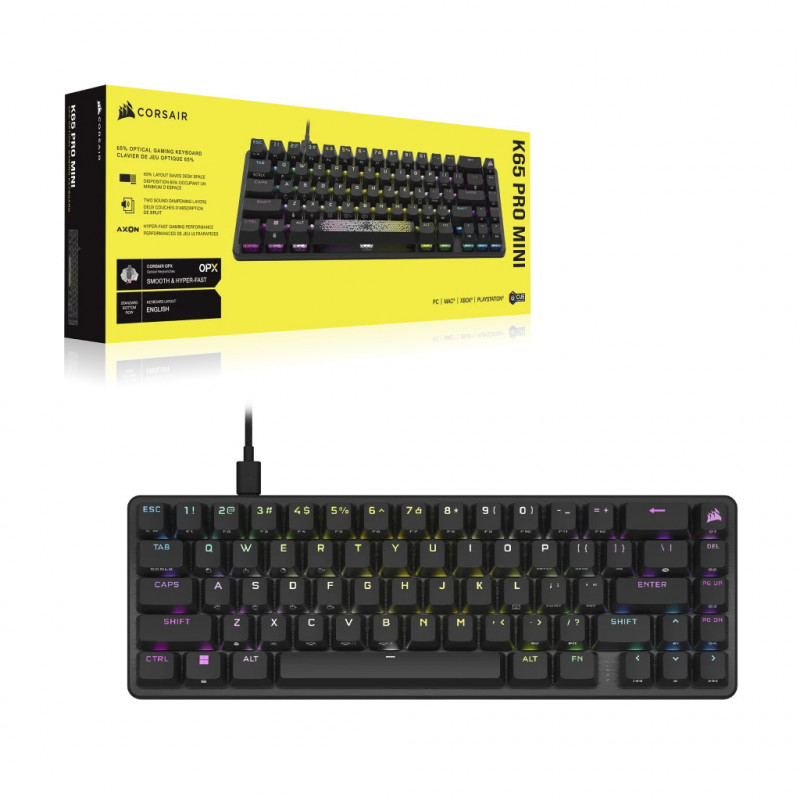 Corsair K65 PRO MINI clavier Gaming USB AZERTY Français Noir