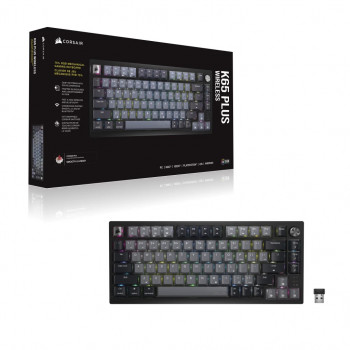 Corsair K65 PLUS clavier Gaming FR sans fil +USB AZERTY Français Noir