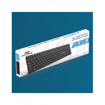 Advance Tapes WORKMATE clavier maison bureau USB AZERTY Noir