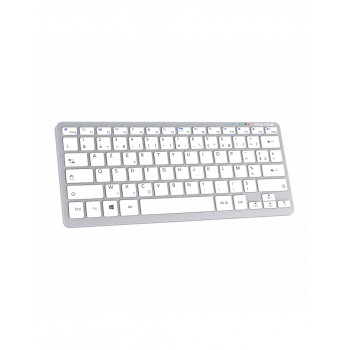 Advance Tapes SMARTKEY PLUS clavier maison bureau USB + Bluetooth AZERTY Aluminium, Blanc