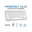 Advance Tapes SMARTKEY PLUS clavier maison bureau USB + Bluetooth AZERTY Aluminium, Blanc
