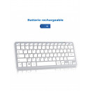 Advance Tapes SMARTKEY PLUS clavier maison bureau USB + Bluetooth AZERTY Aluminium, Blanc