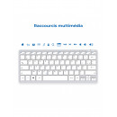Advance Tapes SMARTKEY PLUS clavier maison bureau USB + Bluetooth AZERTY Aluminium, Blanc