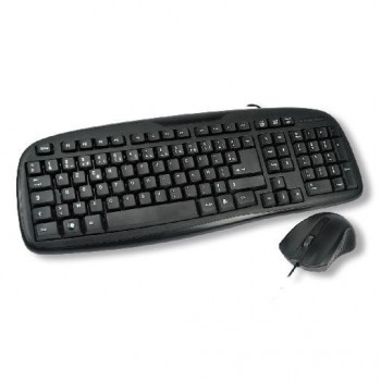 MCL ACK-2012 N clavier Souris incluse Universel USB AZERTY Français Noir