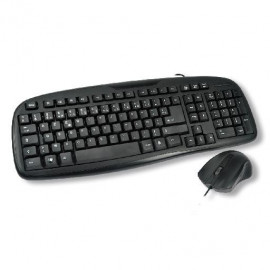 MCL ACK-2012 N clavier Souris incluse Universel USB AZERTY Français Noir