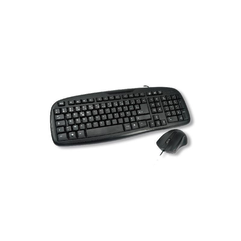 MCL ACK-2012 N clavier Souris incluse Universel USB AZERTY Français Noir