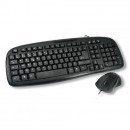 MCL ACK-2012 N clavier Souris incluse Universel USB AZERTY Français Noir