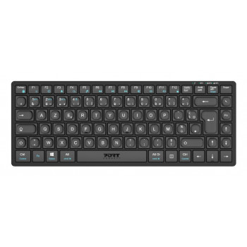Port Designs 911001FR clavier maison bureau RF sans fil + Bluetooth AZERTY Français Noir