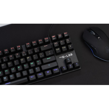 The G-Lab Keyz Mercury clavier Gaming USB AZERTY Français Noir