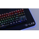 The G-Lab Keyz Mercury clavier Gaming USB AZERTY Français Noir