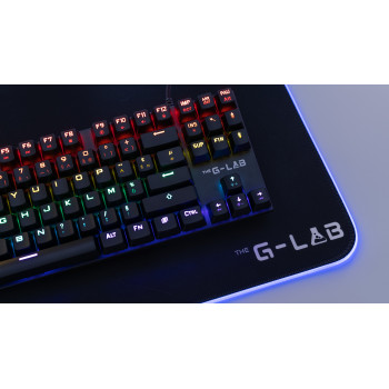 The G-Lab Keyz Mercury clavier Gaming USB AZERTY Français Noir