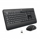 Logitech 920-008685 clavier Souris incluse Universel RF sans fil QWERTY US International Noir, Blanc