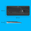Logitech 920-008685 clavier Souris incluse Universel RF sans fil QWERTY US International Noir, Blanc