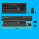 Logitech 920-008685 clavier Souris incluse Universel RF sans fil QWERTY US International Noir, Blanc