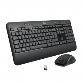 Logitech 920-008676 clavier Souris incluse Universel RF sans fil AZERTY Français Noir, Blanc