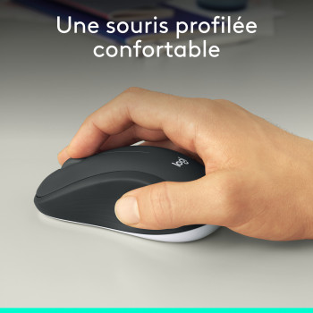 Logitech 920-008676 clavier Souris incluse Universel RF sans fil AZERTY Français Noir, Blanc