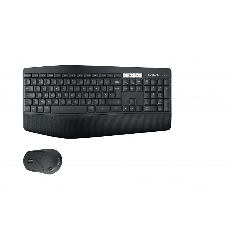 Logitech 920-008222 clavier Souris incluse Universel RF sans fil + Bluetooth AZERTY Français Noir