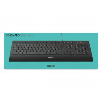 Logitech K280E Pro f  Business clavier Bureau USB AZERTY Français Noir