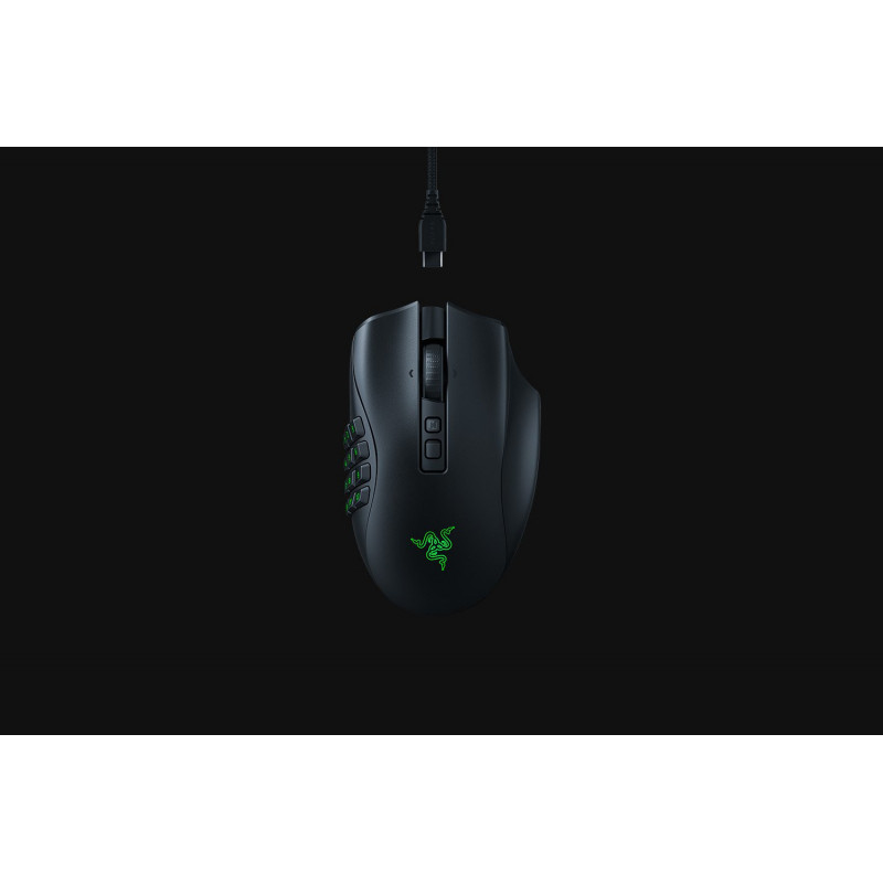 Razer Naga V2 Pro souris Gaming Droitier RF Wireless + Bluetooth + USB Type-C Optique 30000 DPI