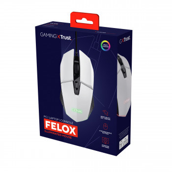 Trust GXT 109W Felox souris Gaming Droitier USB Type-A Optique 6400 DPI
