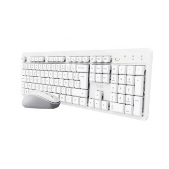 Trust Ody II Wireless clavier Souris incluse maison bureau RF sans fil AZERTY Français Blanc