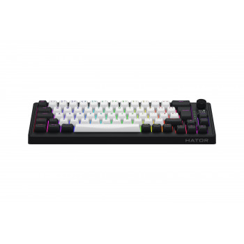 HATOR Skyfall 65 MAG ULTIMA 8K wireless clavier Gaming USB + RF Wireless + Bluetooth QWERTY Anglais britannique Noir, Blanc