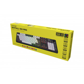 HATOR Skyfall Pro Wireless 100 clavier Gaming USB + RF Wireless + Bluetooth QWERTY Anglais britannique Noir, Gris