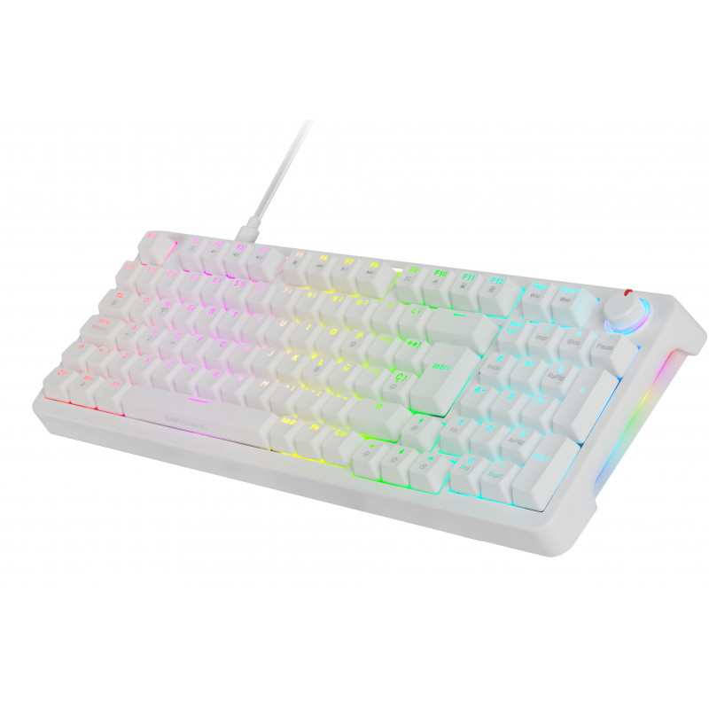 Mars Gaming MKPROWYFR clavier USB AZERTY Français Blanc