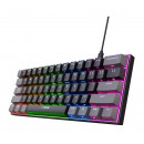 Trust GXT 867 Acira clavier Gaming USB Français Noir, Gris