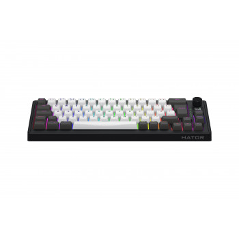 HATOR Skyfall Pro Wireless 65 clavier Gaming USB + RF Wireless + Bluetooth QWERTY Anglais britannique Noir, Gris