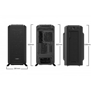be quiet! Silent Base 802 Noir | Boîtier PC ARGB, Mini ITX   Micro ATX   ATX   E-ATX, 3 ventilateurs Pure Wings 140 mm