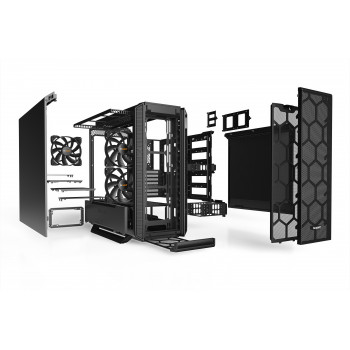 be quiet! Silent Base 802 Noir | Boîtier PC ARGB, Mini ITX   Micro ATX   ATX   E-ATX, 3 ventilateurs Pure Wings 140 mm
