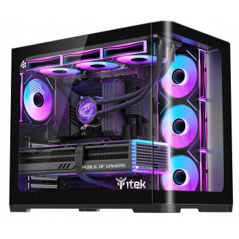 itek DARK CAVE CURVED Tower Noir