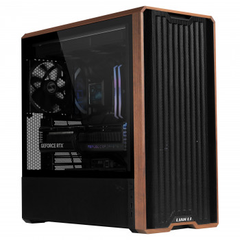 Lian Li Lancool LAN217X unité centrale Midi Tower Noir, Bois