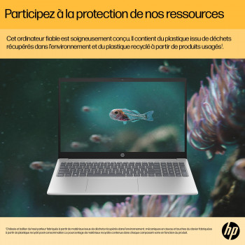 HP 15-fc0150nf AMD Ryzen™ 5 7520U Ordinateur portable 39,6 cm (15.6") Full HD 16 Go LPDDR5-SDRAM 1 To SSD Wi-Fi 6 (802.11ax)