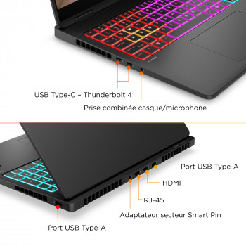 HP OMEN MAX Gaming Laptop 16-ak0021nf Copilot+ PC AMD Ryzen AI 7 Ordinateur portable 40,6 cm (16") WQXGA 32 Go DDR5-SDRAM