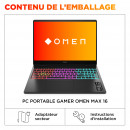 HP OMEN MAX Gaming Laptop 16-ak0021nf Copilot+ PC AMD Ryzen AI 7 Ordinateur portable 40,6 cm (16") WQXGA 32 Go DDR5-SDRAM