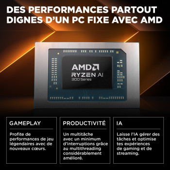 HP OMEN MAX Gaming Laptop 16-ak0021nf Copilot+ PC AMD Ryzen AI 7 Ordinateur portable 40,6 cm (16") WQXGA 32 Go DDR5-SDRAM