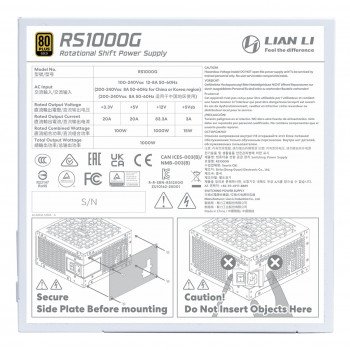 Lian Li Rotational SHIFT 1000W (Blanc)